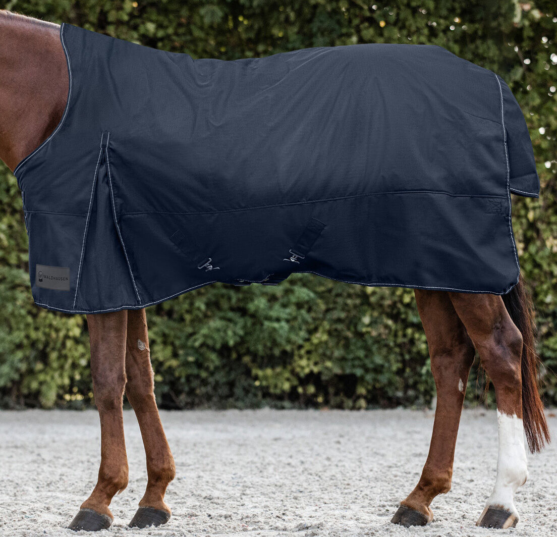 Waldhausen Nordic Hoge nek 200 gr - Winterdeken - Paardendeken - Blauw - 125/175