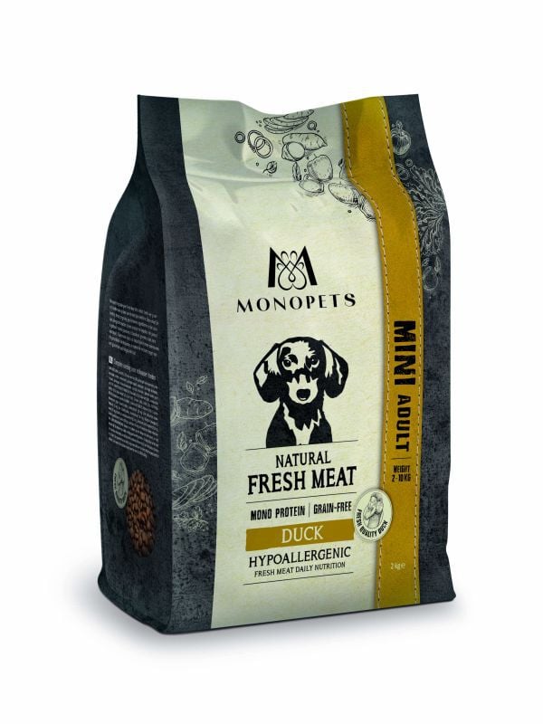 Monopets Mini Adult Hypoallergeen Monoprotein - Hondenvoer - 6 Kilogram - eend Monopets Mini Adult Hypoallergeen Monoprotein - Hondenvoer - 6 Kilogram - eend