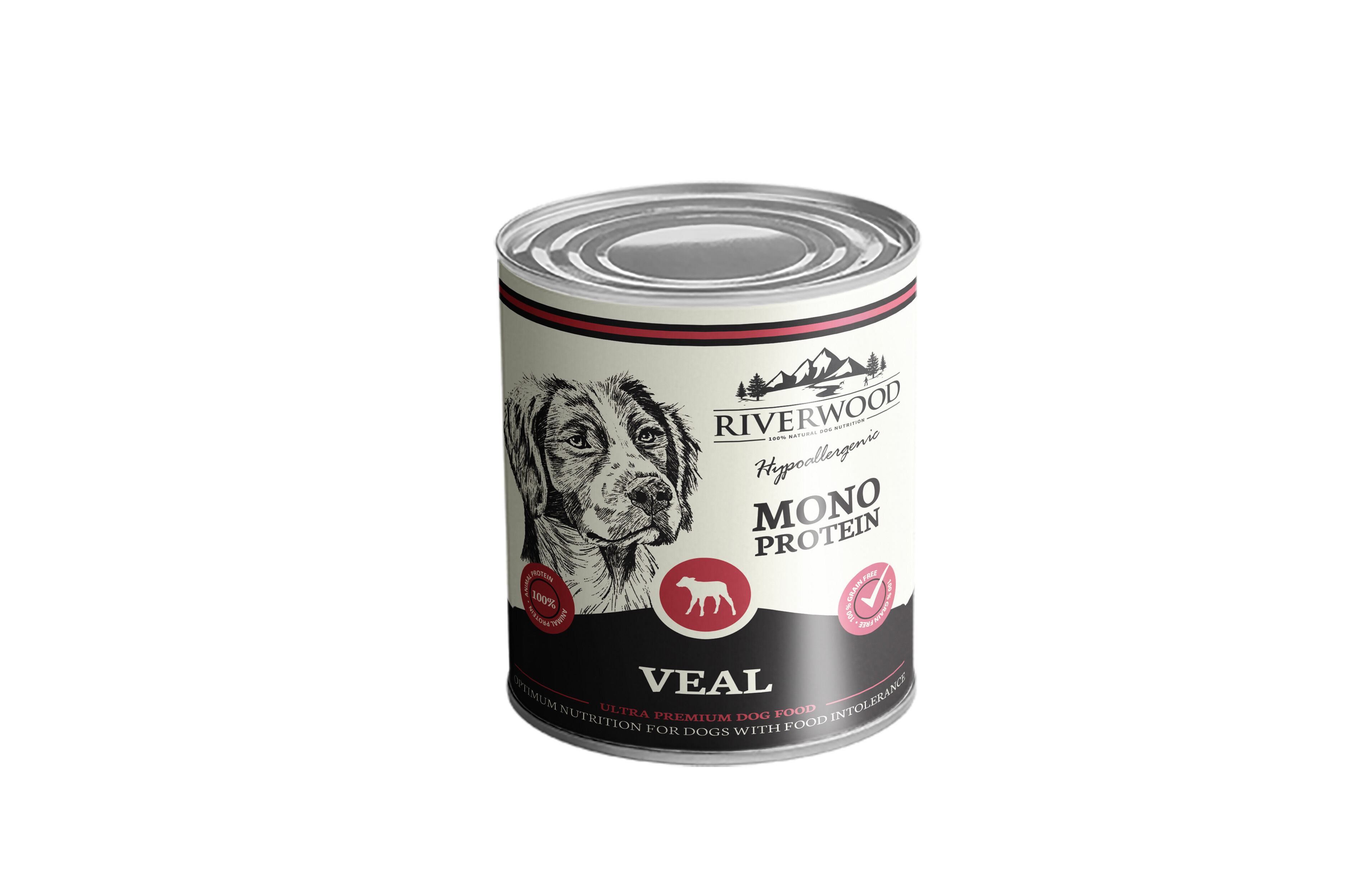 Riverwood Mono Proteïne - Hondenvoer - 400 Gram - kalf Riverwood Mono Proteïne - Hondenvoer - 400 Gram - kalf