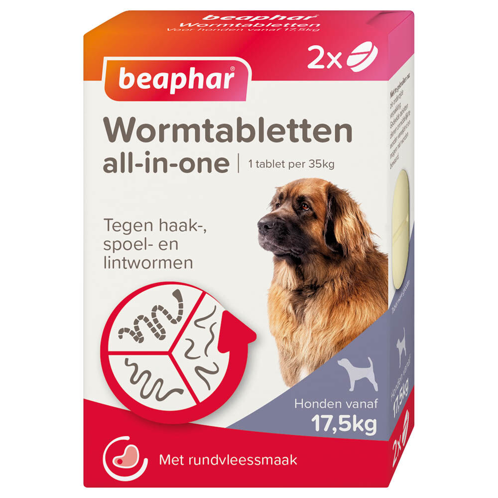 Beaphar All-in-one Tabletten - Ontwormen Hond - 2 Stuks - L