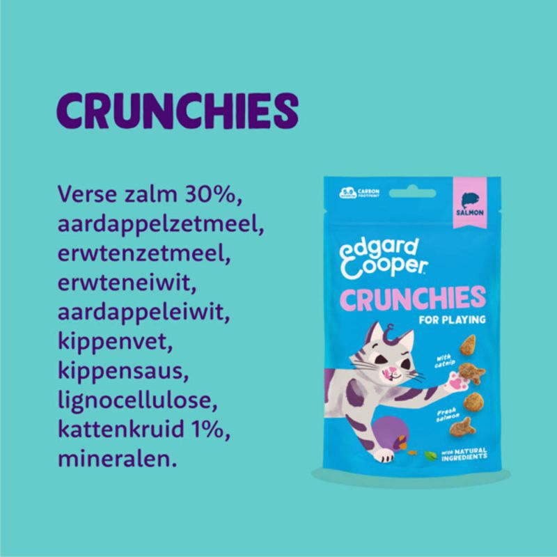 Edgard & Cooper Crunchies - Kattensnack - 50 Gram - zalm