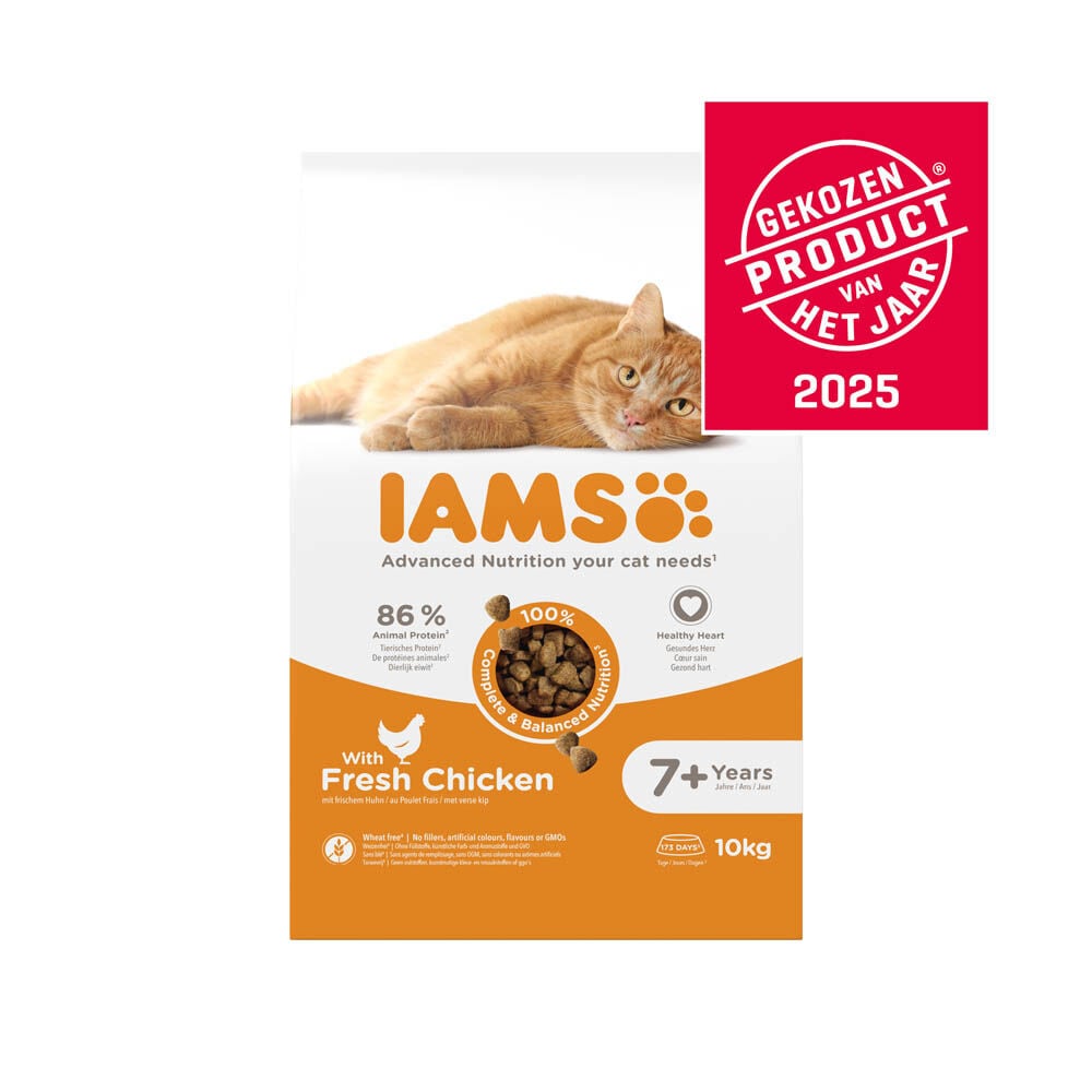 IAMS Mature - Kattenvoer - 10 Kilogram - kalkoen, kip