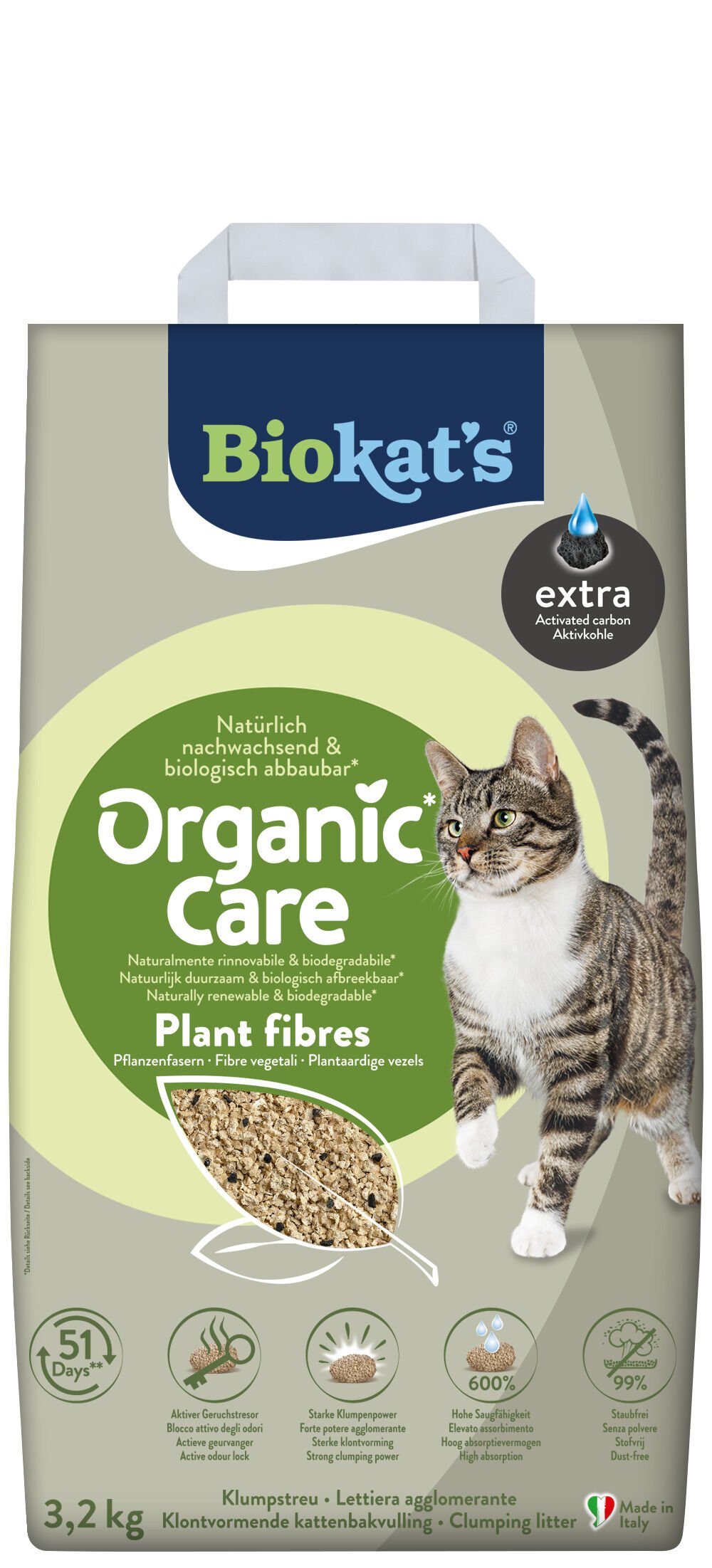 Biokats Organic Care Plantenvezels Extra - Kattenbakvulling