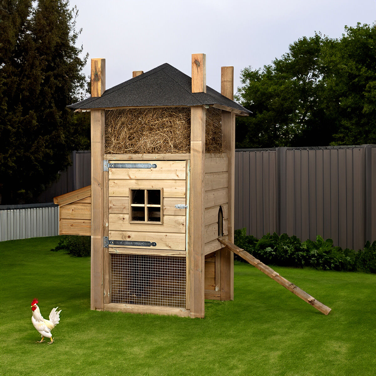 Glorenza Hooiberg Sem - Kippenhok - Naturel - Links