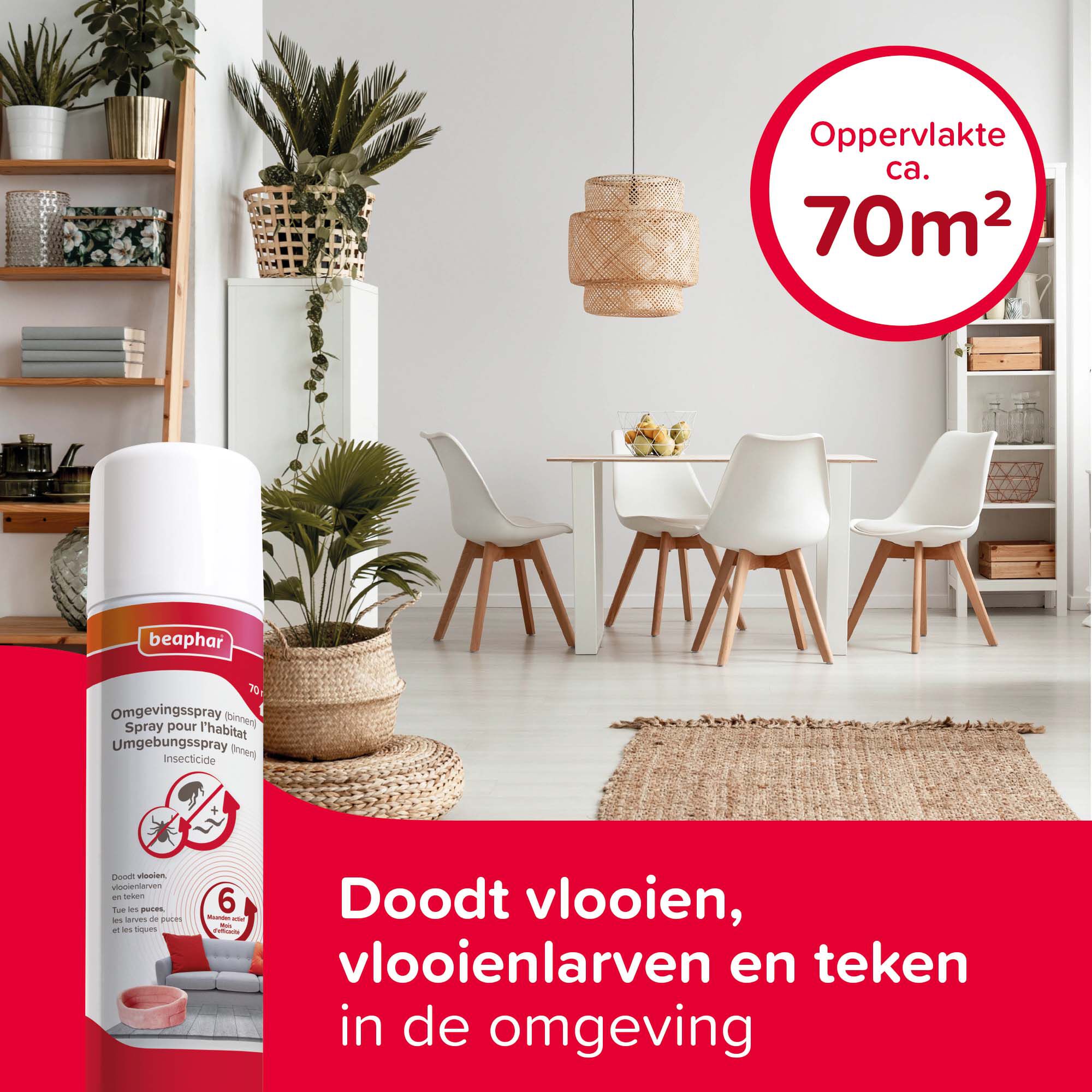 Beaphar - Anti Vlooien Hond - Omgevingsspray - 250 Stuks