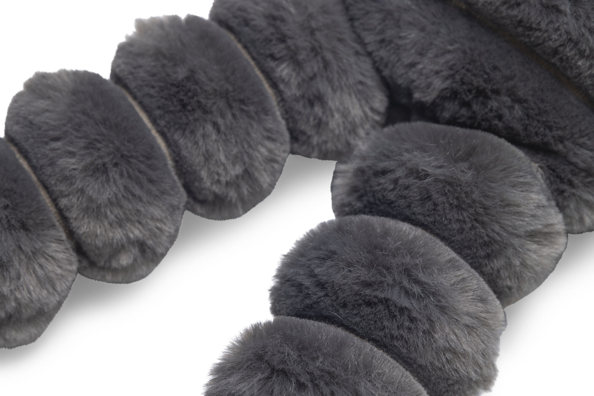 Designed by Lotte Reza Hang Muis -  Pluche Knuffel - Hondenspeelgoed - Antraciet - 18x80x15 cm