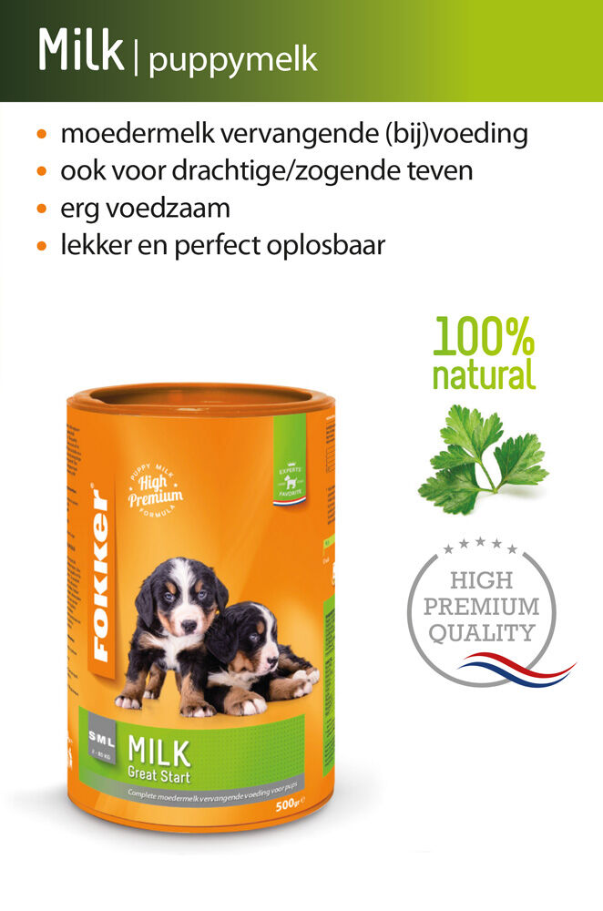 Fokker Puppy Melk - Hondenvoer - 2500 Gram - melkpoeder