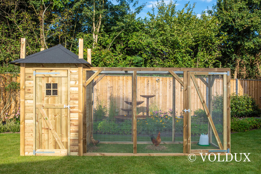 Voldux Hooiberg Eline XL - Kippenhok met ren - Naturel