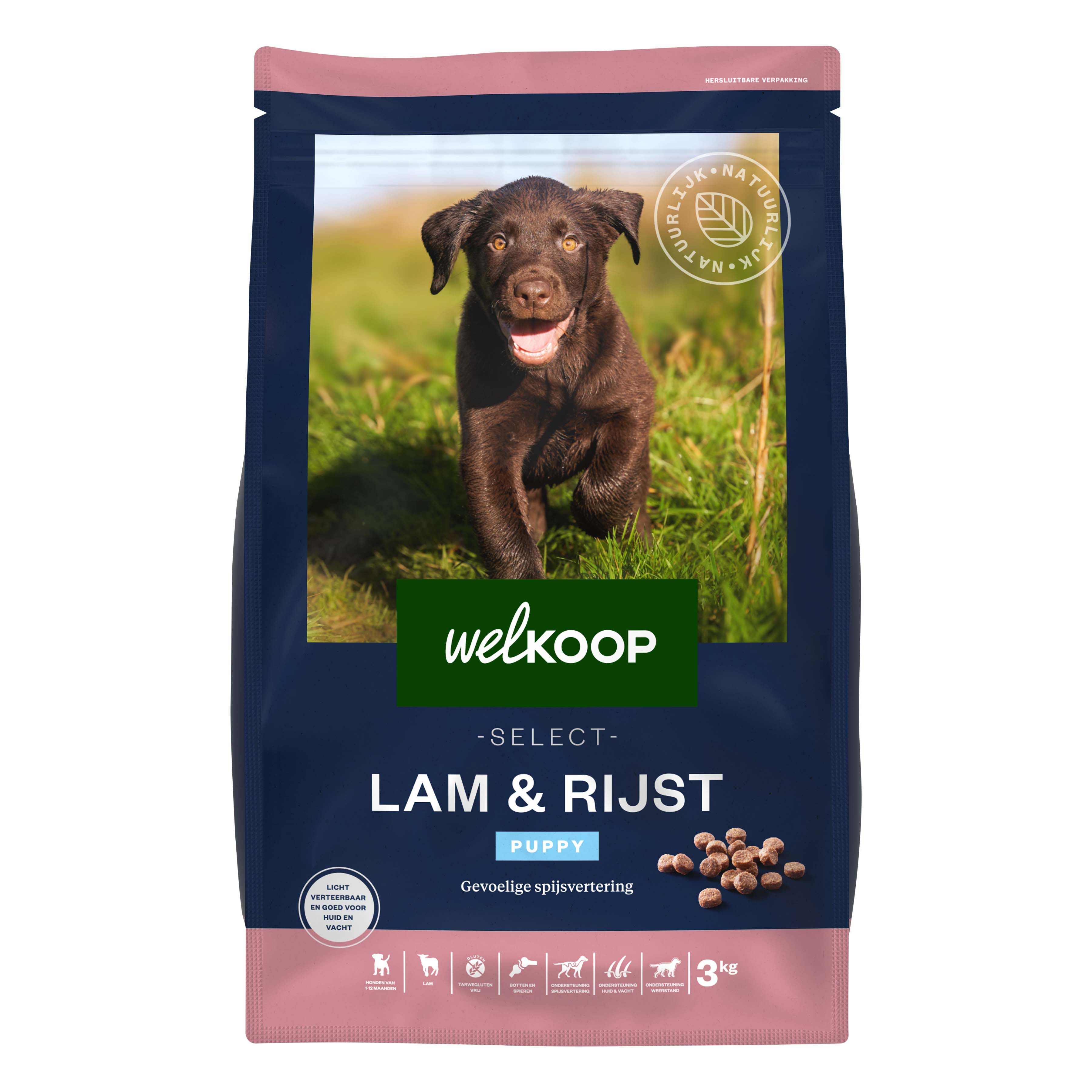 Welkoop Select Puppy Krokante brokken - Hondenvoer - 3 Kilogram - Lam & rijst Welkoop Select Puppy Krokante brokken - Hondenvoer - 3 Kilogram - Lam & rijst