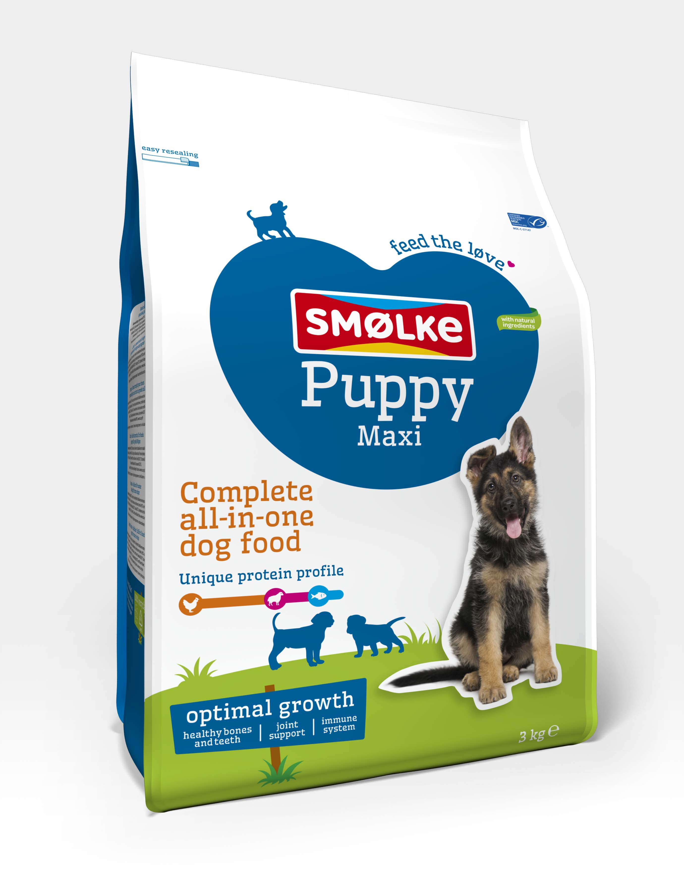 Smölke Puppy Maxi - Hondenvoer - 3 Kilogram - kip, lam, vis Smölke Puppy Maxi - Hondenvoer - 3 Kilogram - kip, lam, vis