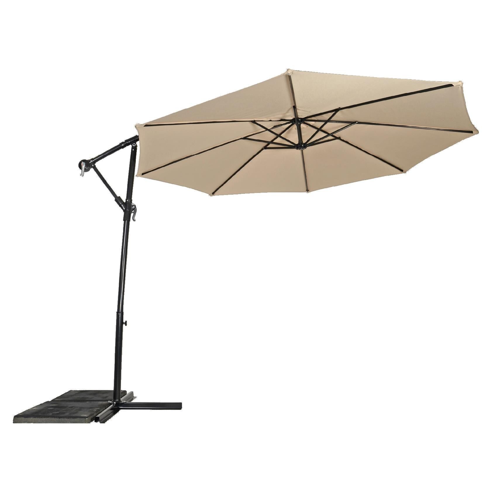 Lesli Living Gemini - Zweefparasol - Ecru - 300 cm Lesli Living Gemini - Zweefparasol - Ecru - 300 cm