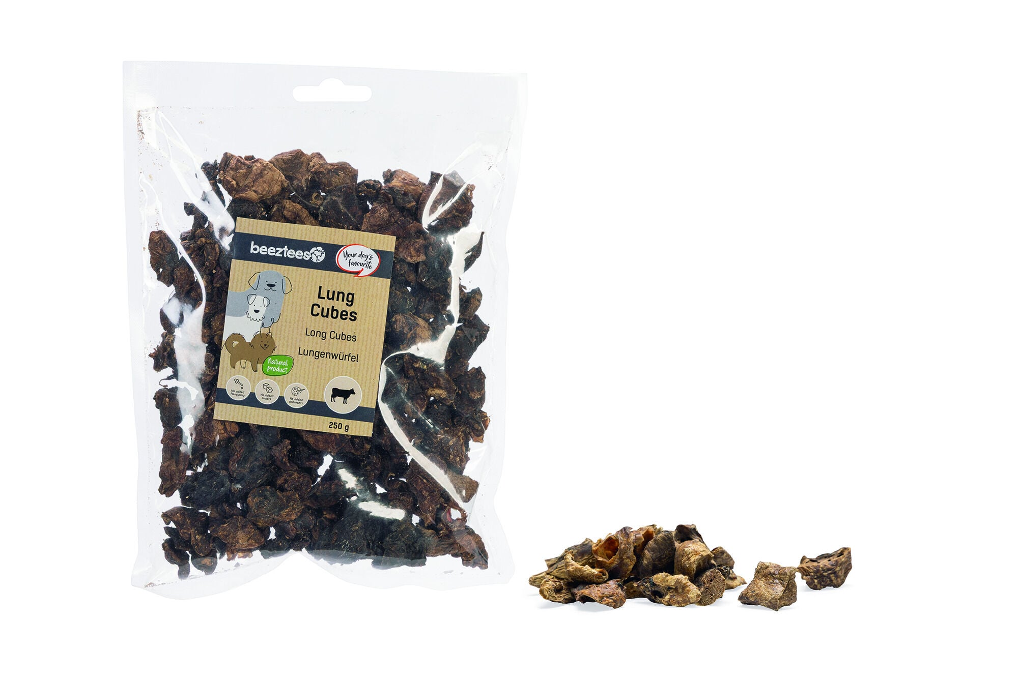 Beeztees Long Cubes - Hondensnack - 250 Gram - rund