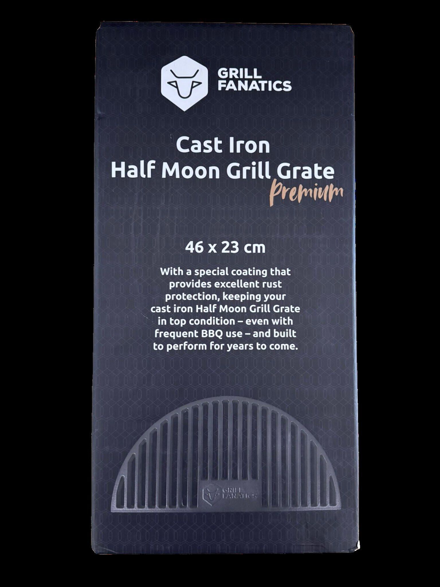 Grill Fanatics Halve Maan - Grillrooster - 1 Stuks - zwart