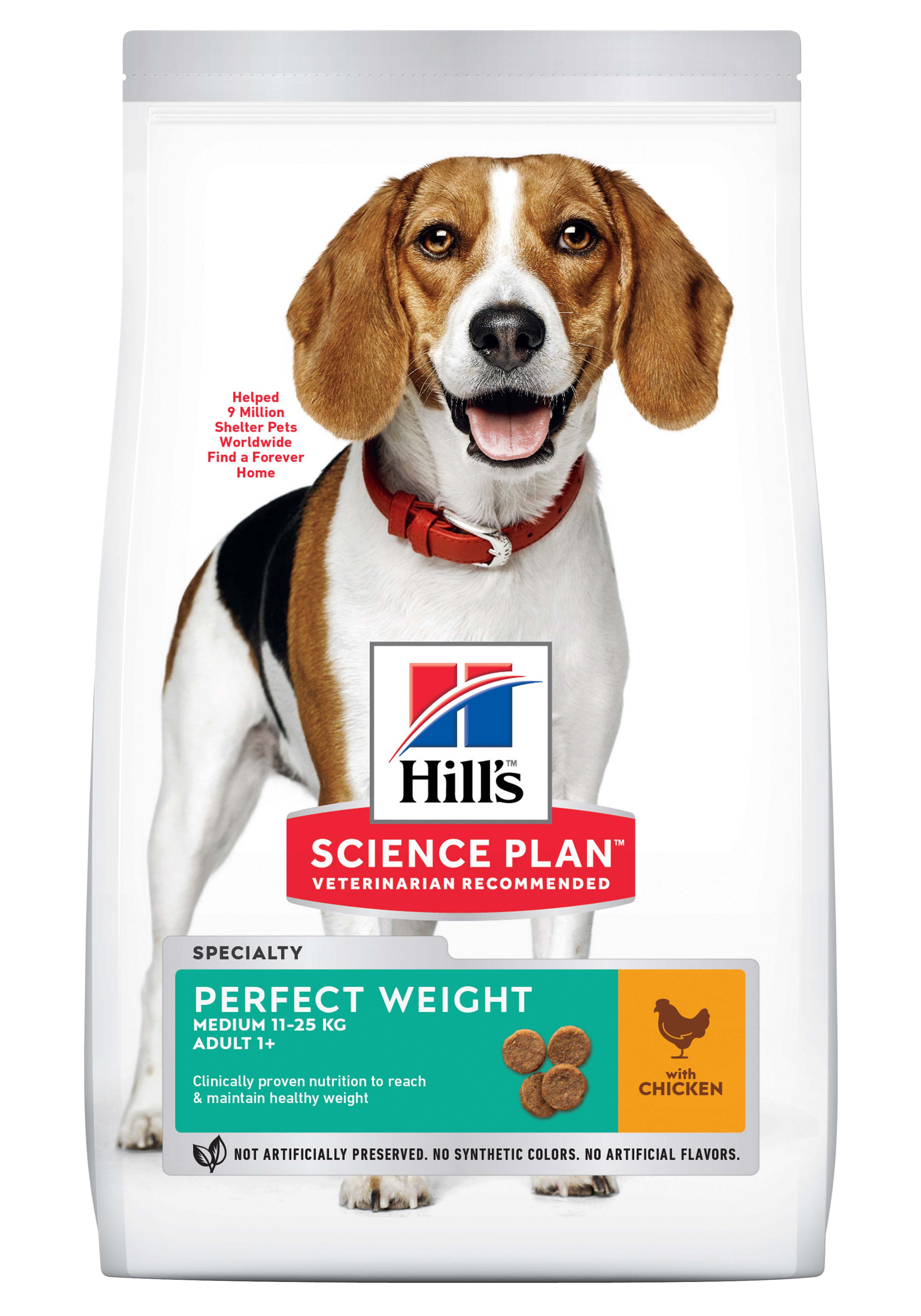 Hill's Science Plan Perfect Weight Adult Medium - Hondenvoer - 12 Kilogram - kip Hill's Science Plan Perfect Weight Adult Medium - Hondenvoer - 12 Kilogram - kip