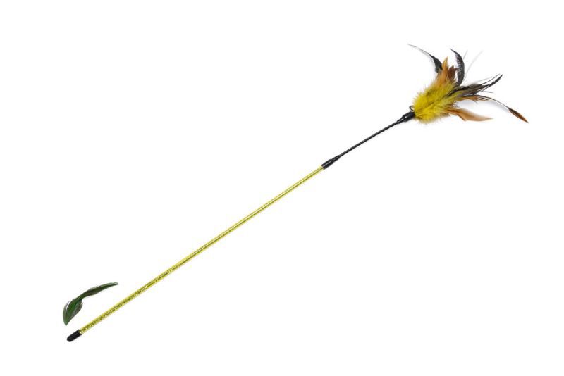 Beeztees Hengel Gekleurde veren - Kattenspeeltje - Multi