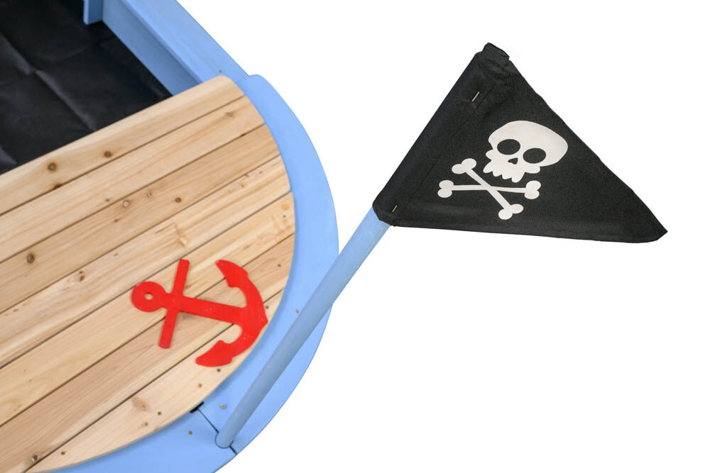 Swing King Kapitein - Zandbak - 20 Kilogram - Blauw - Hout