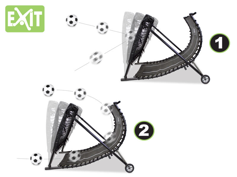 EXIT Kickback multi-station - Rebounder - Zwart - 105x142x129 cm