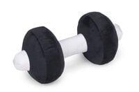 Beeztees Dumbell - Pluche Knuffel - Hondenspeelgoed - Zwart, Grijs - 11x24x11 cm