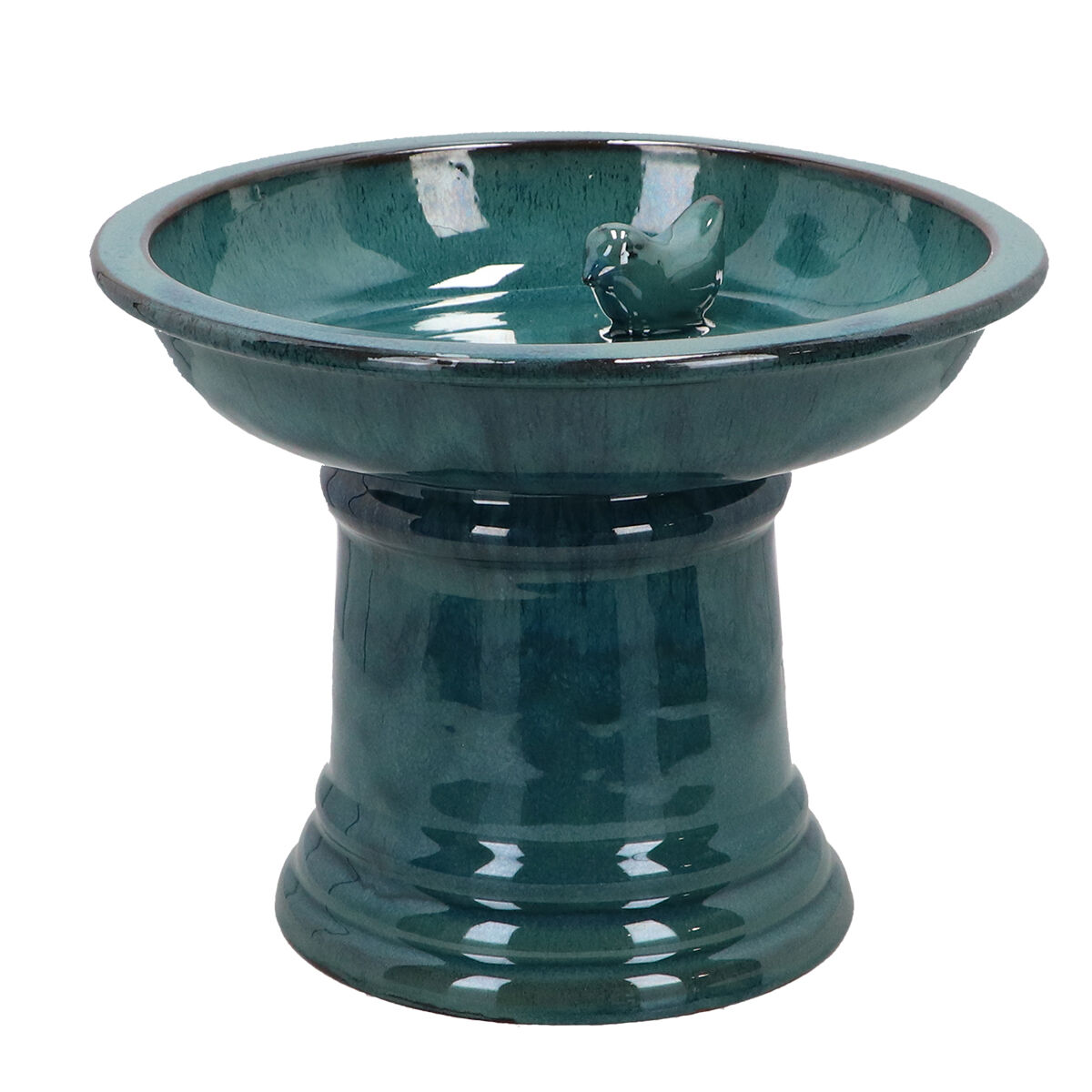 Esschert Design - Waterschaal op voet - Blauw - 22.3x28.8x28.8 cm