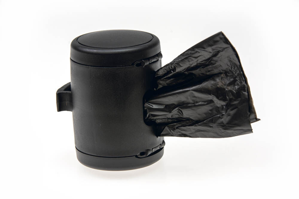 FLEXI Multi Box - Poepzakjeshouder - Snackbox - Rollijn accessoire - Hond - zwart