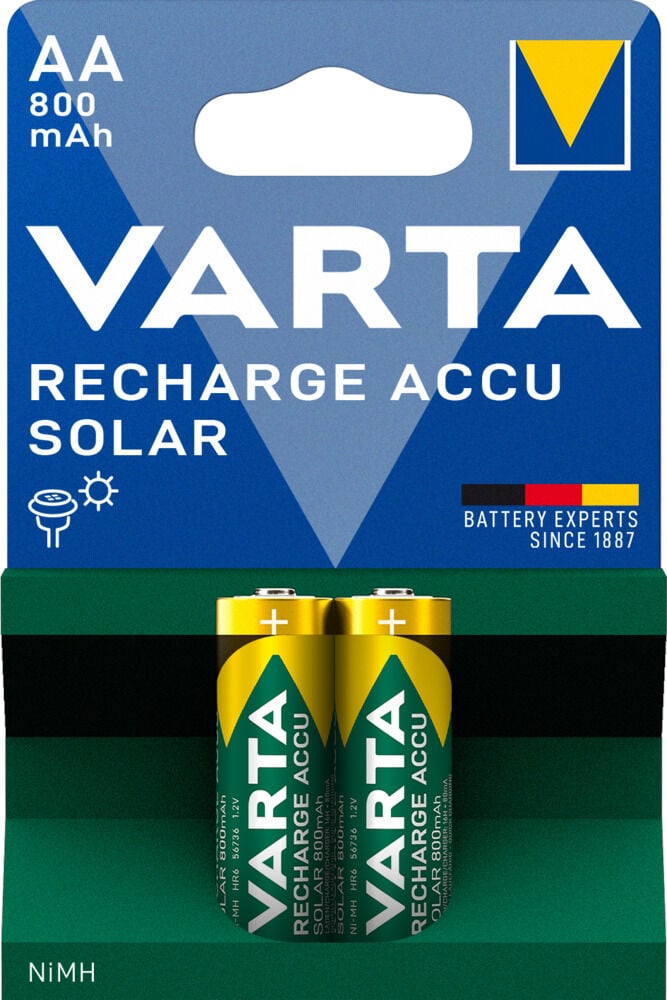 VARTA Solar AA 800mAh Oplaadbaar - Batterij