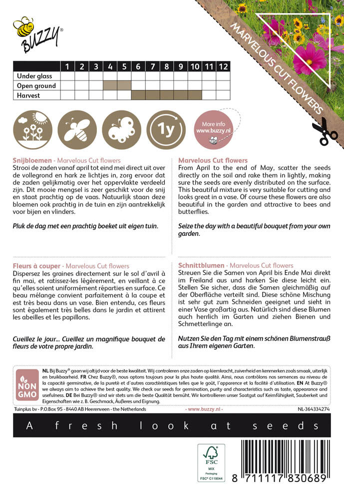 Buzzy Colourful Bouquets Marvelous Cut Flowers - Bloemzaden