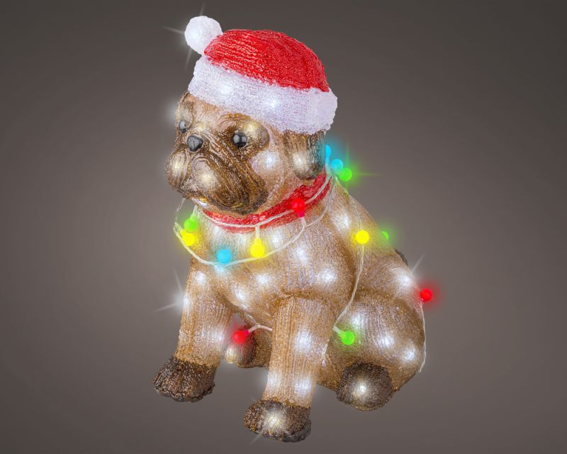 Lumineo Hond - LED figuur - Wit - 42x24x30 cm
