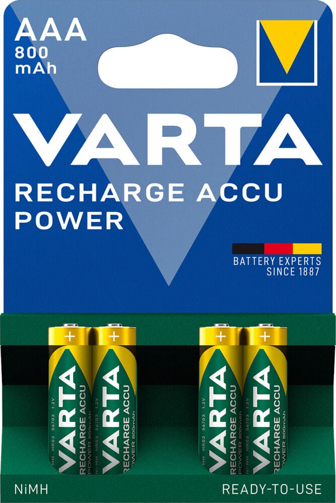 Varta AAA 800mAh Oplaadbaar - Batterij Varta AAA 800mAh Oplaadbaar - Batterij