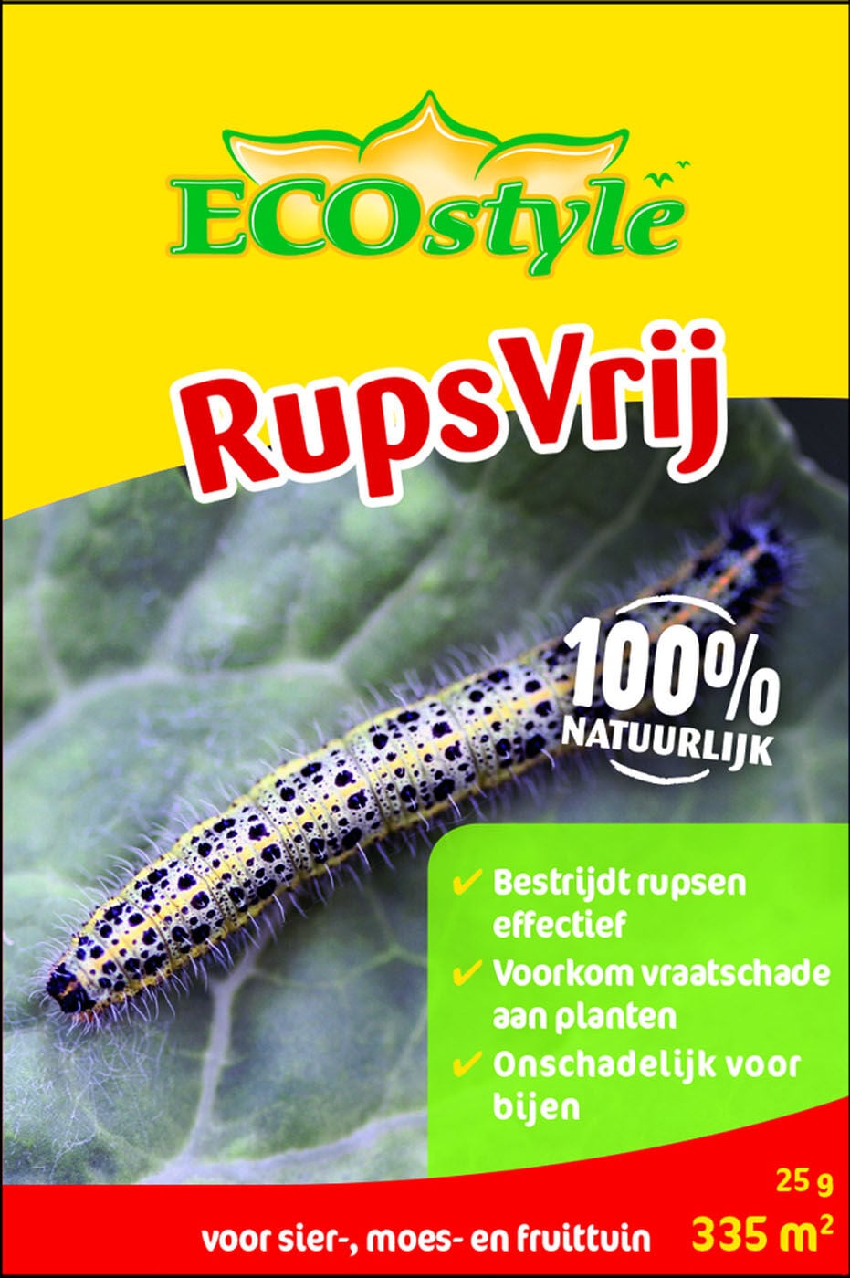 ECOstyle RupsVrij - Gewasbescherming - 25 Gram - Vloeibaar concentraat ECOstyle RupsVrij - Gewasbescherming - 25 Gram - Vloeibaar concentraat