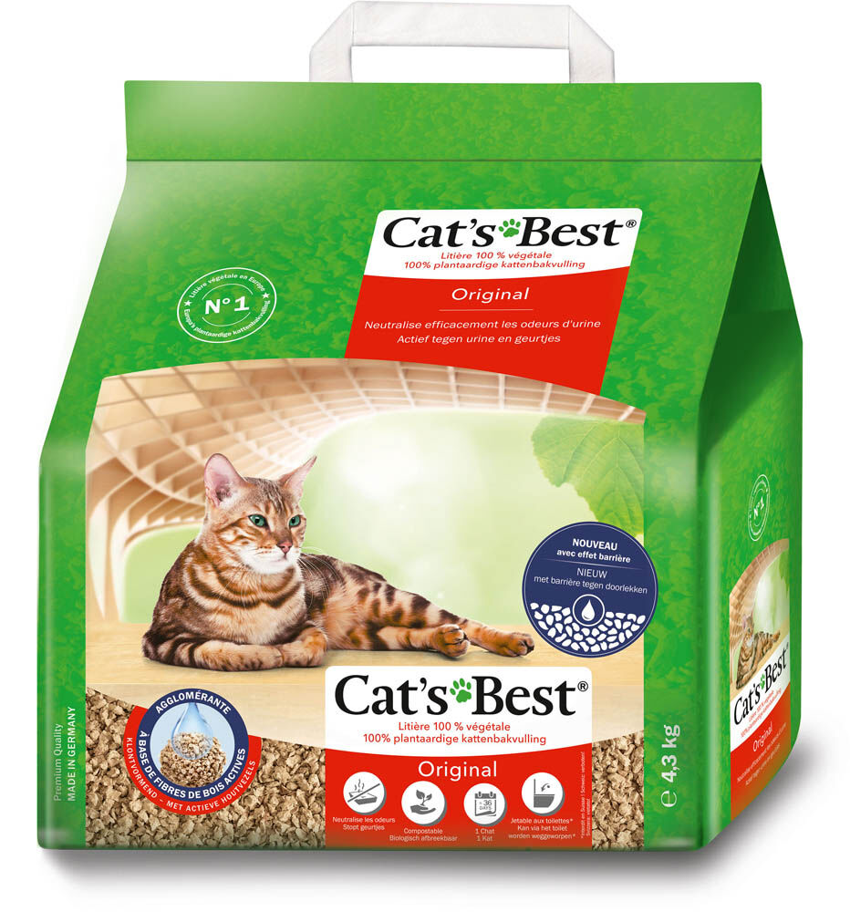 Cat's Best Original - Kattenbakvulling - Fijn - 10 Liter Cat's Best Original - Kattenbakvulling - Fijn - 10 Liter