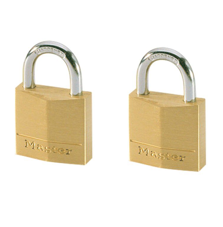 Masterlock 30mm - Hangslot - Vermessingd - 2 Stuks - 3 cm