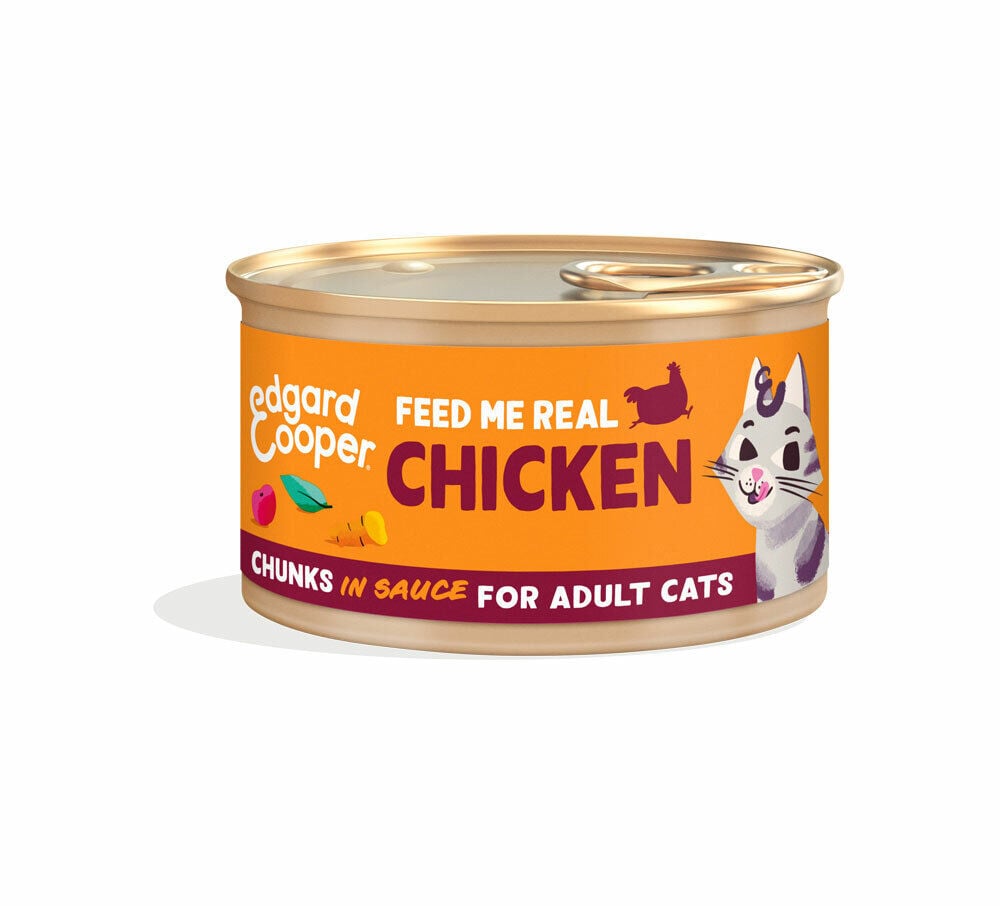 Edgard & Cooper Stukjes in saus - Kattenvoer - 85 Gram - kip Edgard & Cooper Stukjes in saus - Kattenvoer - 85 Gram - kip