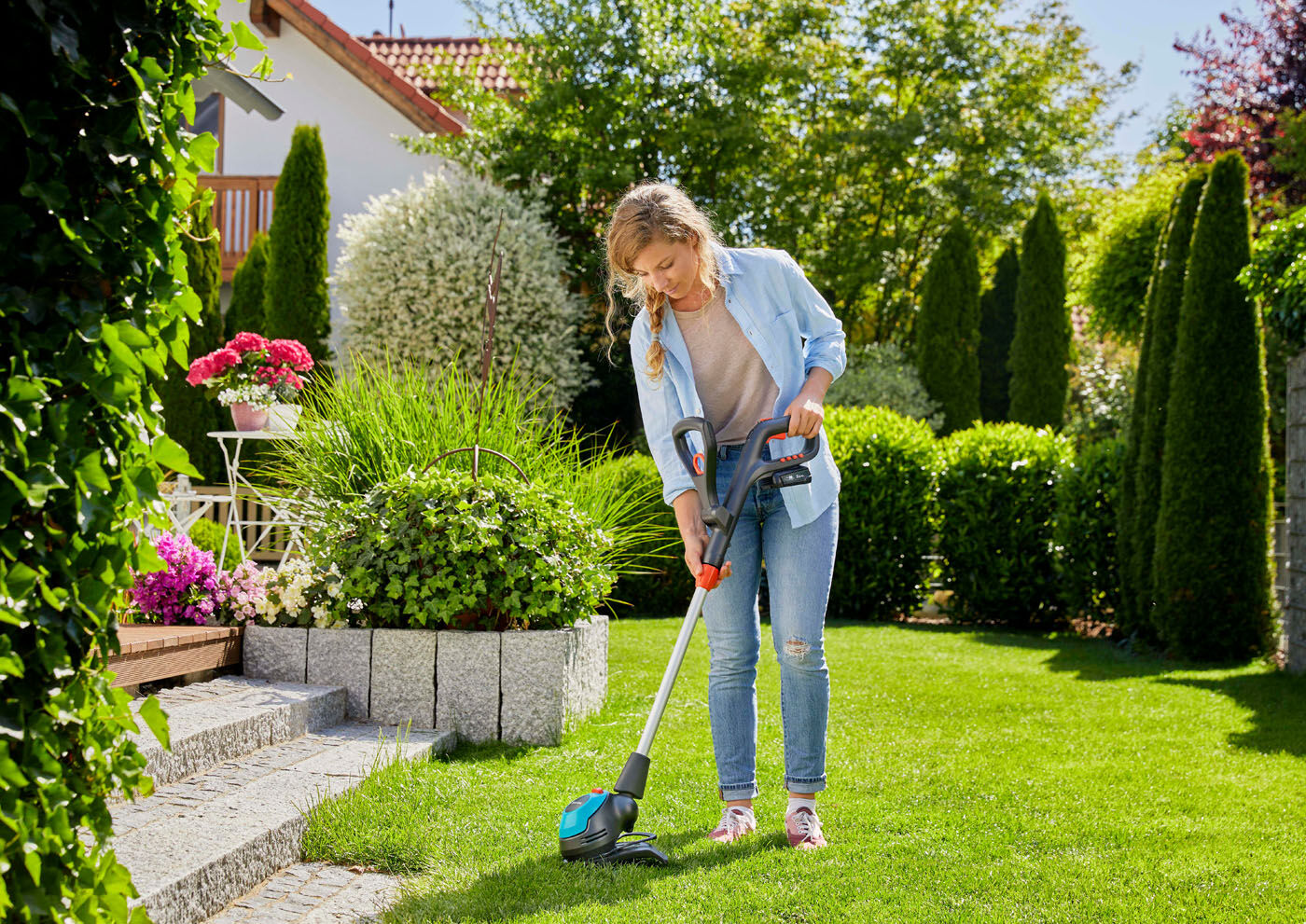 GARDENA EasyCut 23/18V P4A set (incl. accu en later) - Accu-trimmer - 23cm