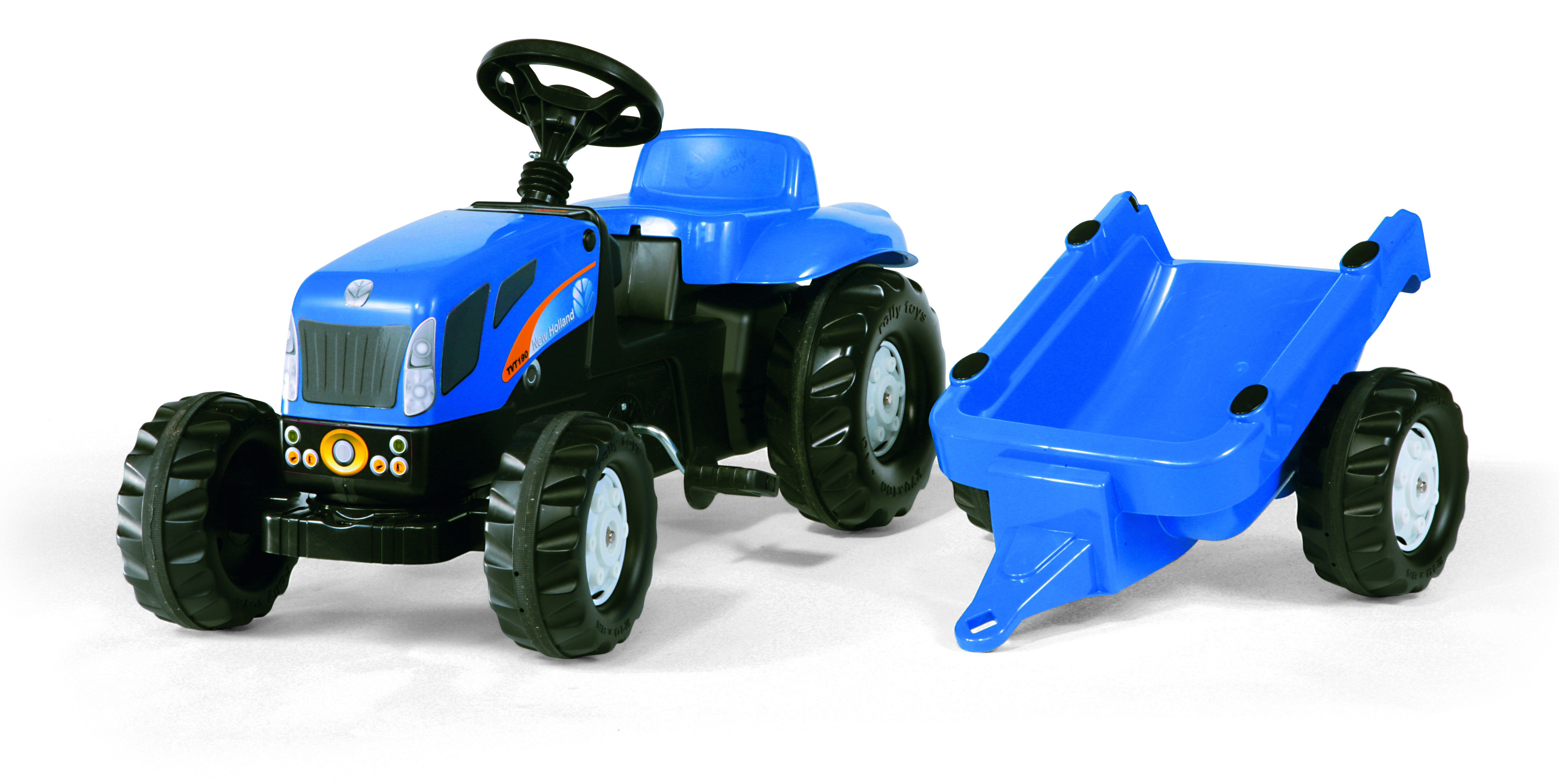 Rolly toys Kid New Holland TVT 190 + aanhanger - Tractoren