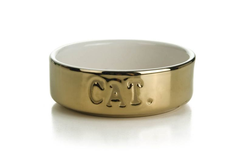 Beeztees Cat Gold - Voer of drinkbak - Goud - 4x11x11.5 cm