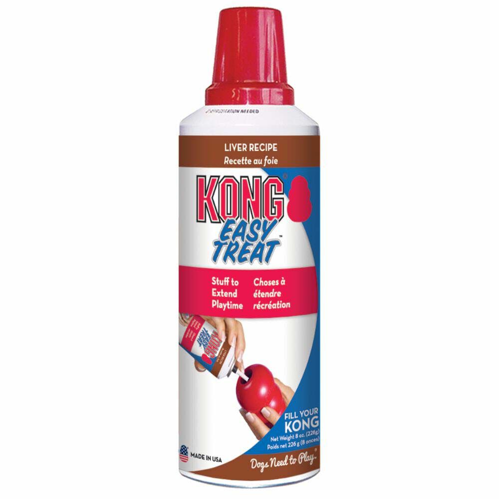 Kong Easy Treat Spuitbus Leverpastei - Vulbaar Hondenspeelgoed - 226 Gram - Liver