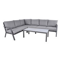 Lesli Living Marah - Loungeset - Grijs - 1x122.5x76.5 cm