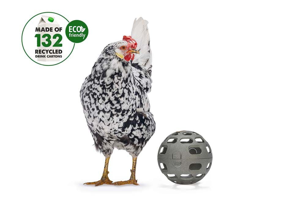 Beeztees Snackroller - Kippenvoerbak - Grijs Groen - 6.5x6.5x22.5 cm