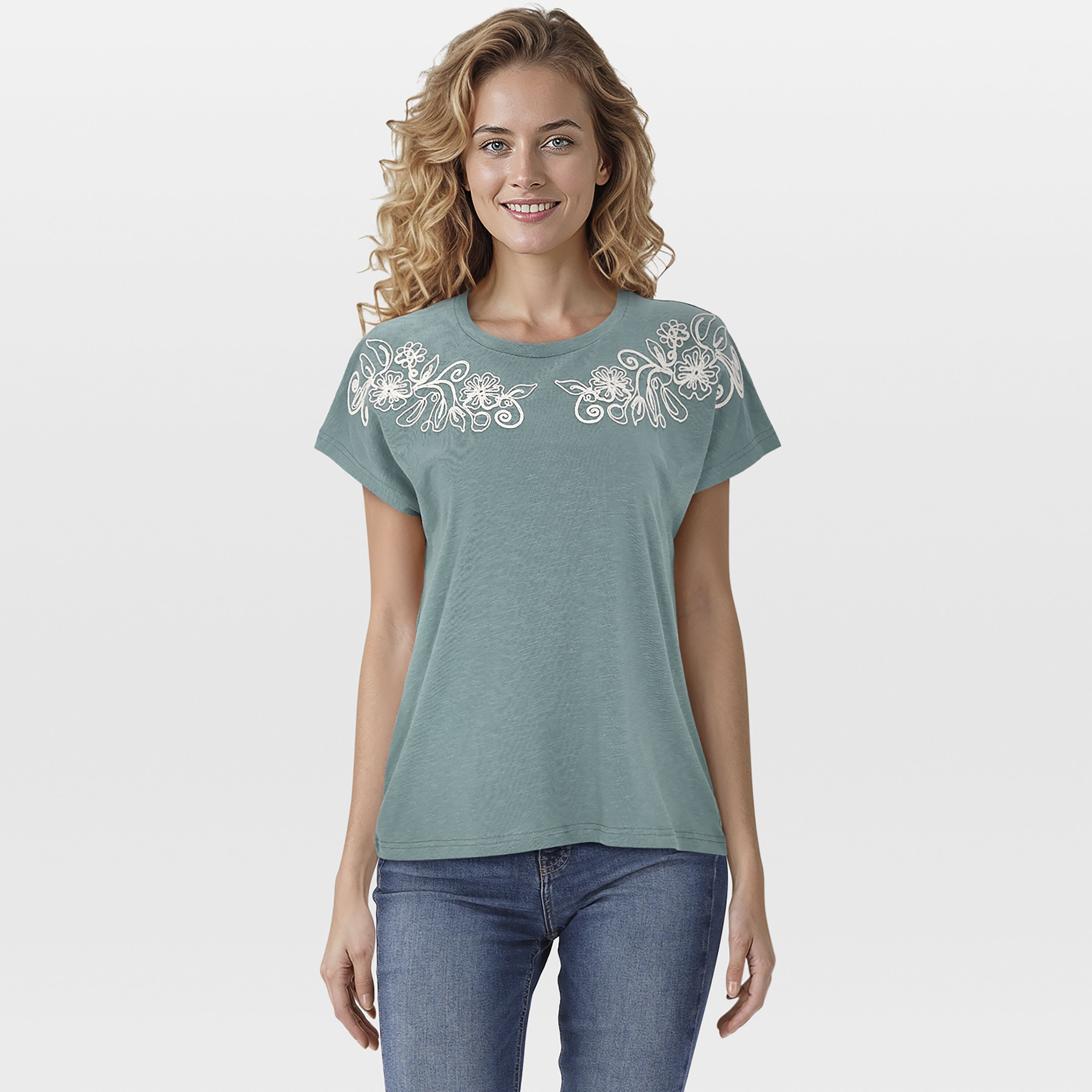 Veleste Jasmine - T-shirt - Groen - 42 Veleste Jasmine - T-shirt - Groen - 42