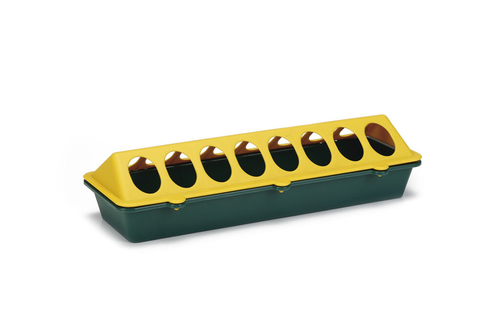 Olba Voerbak - Kuiken - Plastic - Geel / Groen - 7x51x10.5 cm