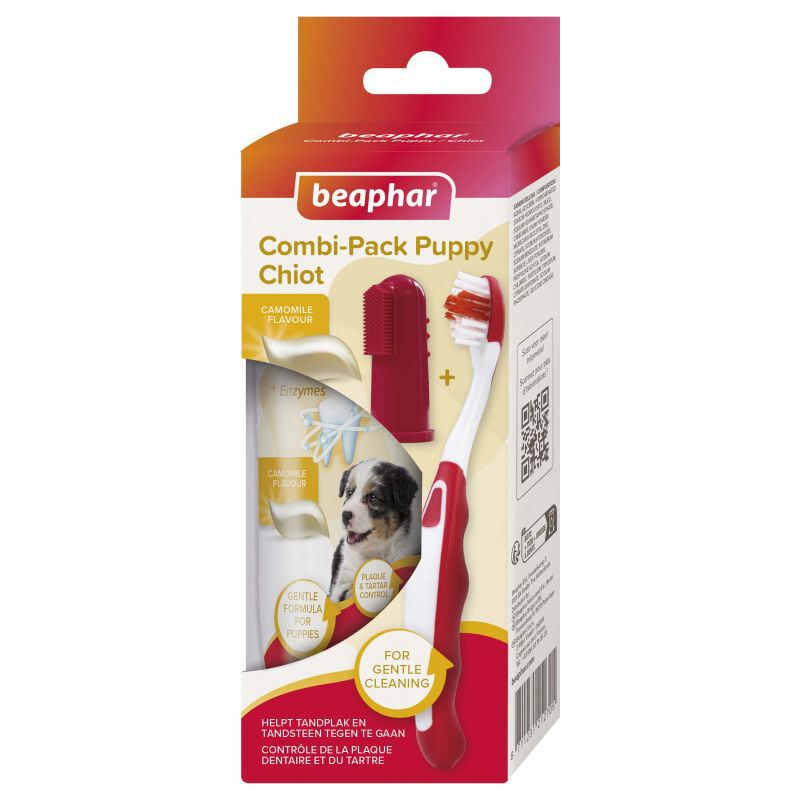 Beaphar - Tandenborstels en tandpasta - Hond - 3-delig combi-pack