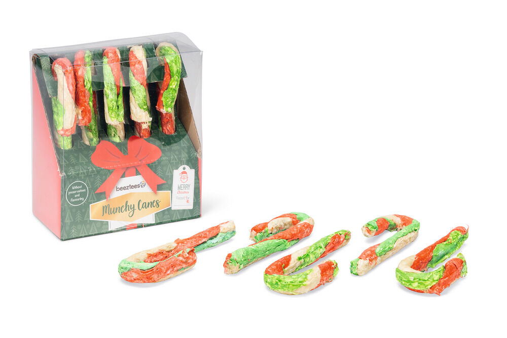Beeztees Kerststok Munchy - Hondensnack - 5 Stuks