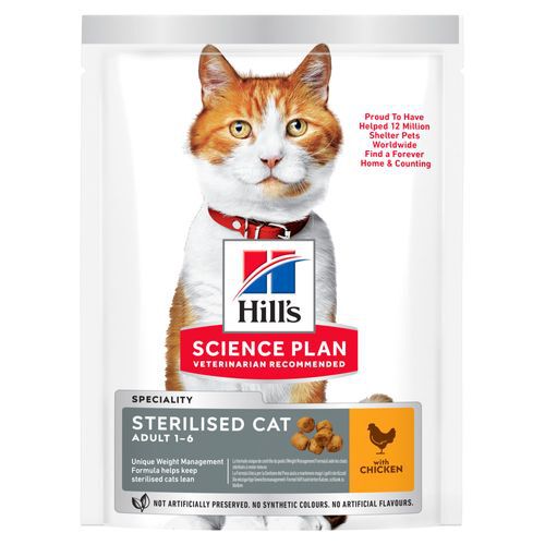 Hill's Science Plan Adult Sterilised Cat - Kattenvoer - 0.3 Kilogram - kip Hill's Science Plan Adult Sterilised Cat - Kattenvoer - 0.3 Kilogram - kip