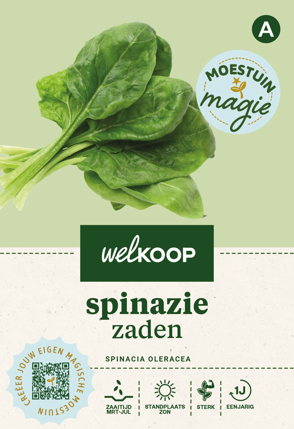 Welkoop Moestuin Magie - Spinazie Zaden - 4 Gram Welkoop Moestuin Magie - Spinazie Zaden - 4 Gram