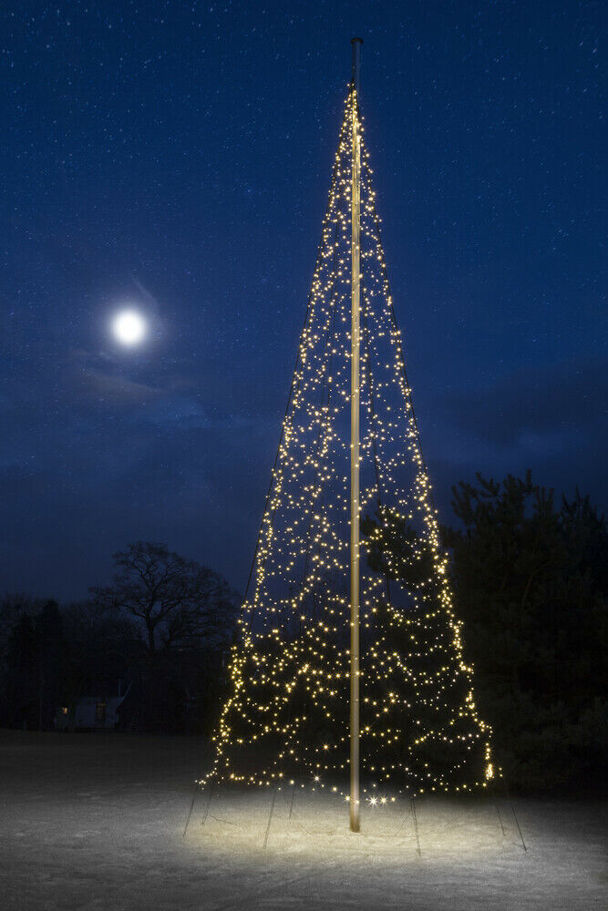Fairybell - Vlaggenmast kerstboom - 4000 - Warm wit - 1000 cm Fairybell - Vlaggenmast kerstboom - 4000 - Warm wit - 1000 cm