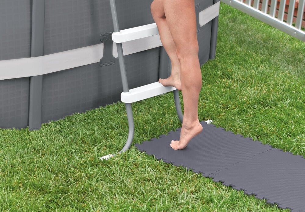 Intex - Vloertegels - 8 stuks - Grijs - 50x50x0.5 cm