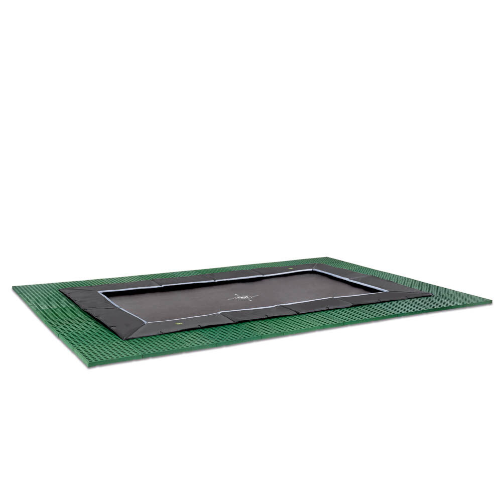 Exit Dynamic - Groundlevel trampoline - Zwart - 275x458 cm