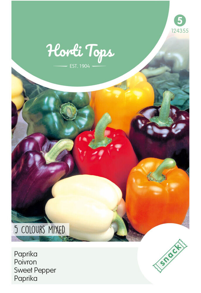 Hortitops Paprika Capsicum annuum 5 Kleuren - Groentezaden