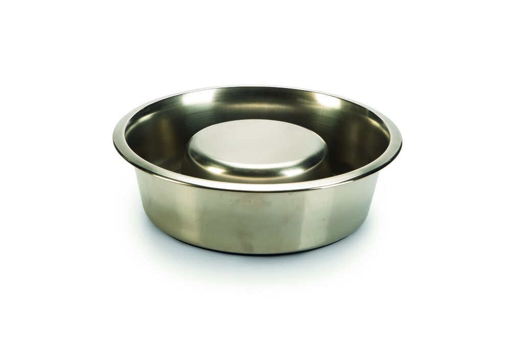 Beeztees Anti-Schrokbak RVS - Voerbak - Zilver - 20 cm Beeztees Anti-Schrokbak RVS - Voerbak - Zilver - 20 cm