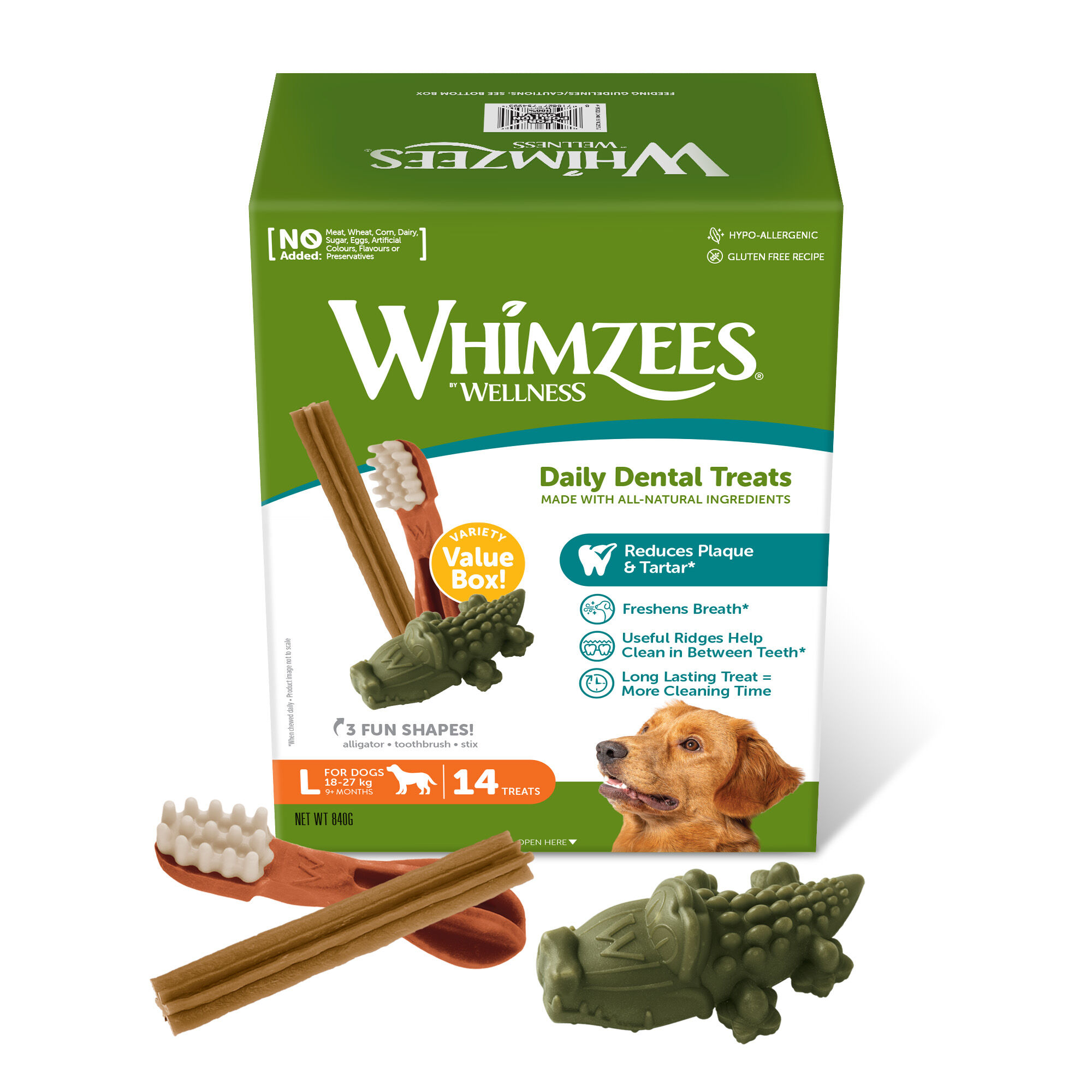 Whimzees Variety box - Hondensnack - 14 Stuks - naturel - L Whimzees Variety box - Hondensnack - 14 Stuks - naturel - L